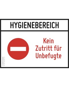 Etikett "Kein Zutritt" St