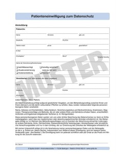 Patienteninformation zum