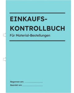 Einkaufs-und Materialkontrollbuch