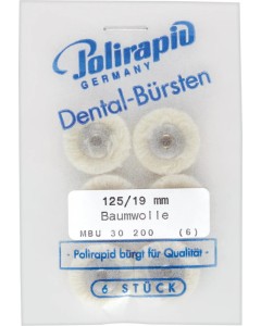Miniaturbürste unmontiert 125/19mm