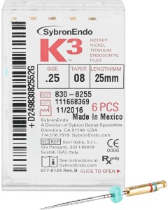 K3 NiTi-Feile Taper.08 25mm