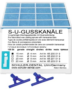 Gusskanäle gerade 4mm Pa 100